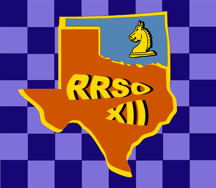 Logo for the twelth annual team match between the most fanatical chess players in Oklahoma and Texas